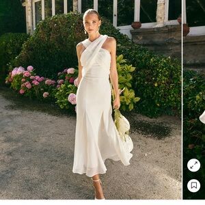 Elegant One Shoulder White Dress